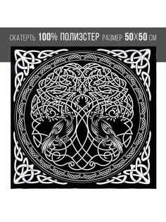 Скатерть для гадания «Древо жизни», бархатная, 50×50 см