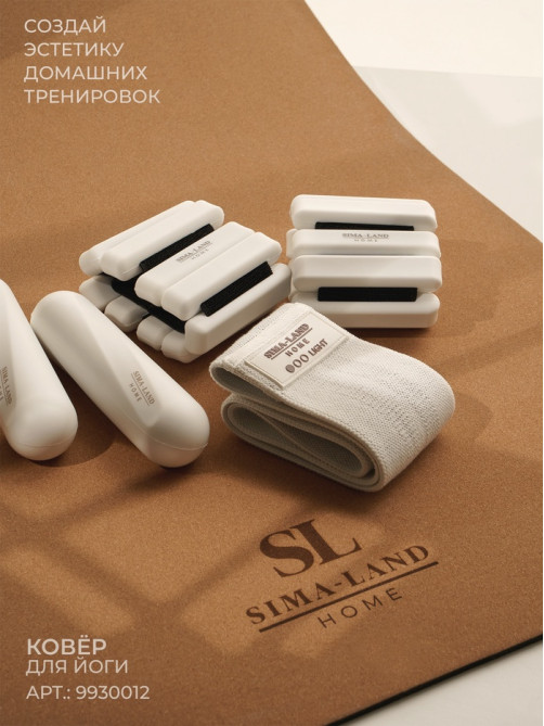 Гантели Sima-Land Home, 2 шт., 1 кг, для универсального отягощения, белые