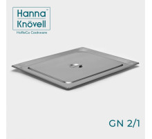 Крышка к гастроёмкости GN 2/1 Hanna Knövell, 65.4×53.3 см, толщина 0.6 мм, нержавеющая сталь