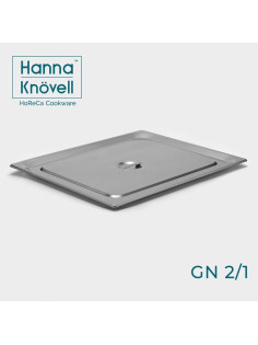 Крышка к гастроёмкости GN 2/1 Hanna Knövell, 65.4×53.3 см, толщина 0.6 мм, нержавеющая сталь