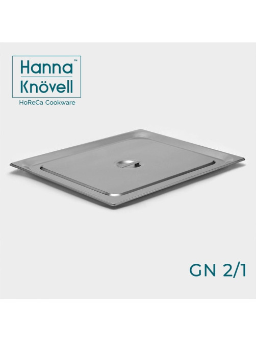 Крышка к гастроёмкости GN 2/1 Hanna Knövell, 65.4×53.3 см, толщина 0.6 мм, нержавеющая сталь