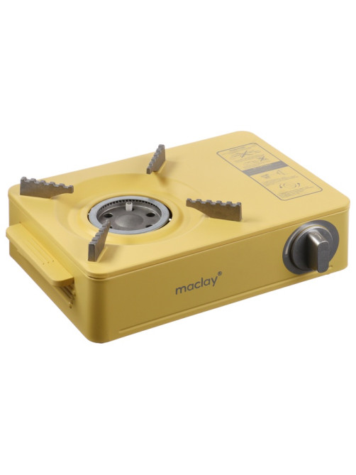 Плита газовая портативная maclay, для кемпинга, 20×32.5×10.5 см, бежевая