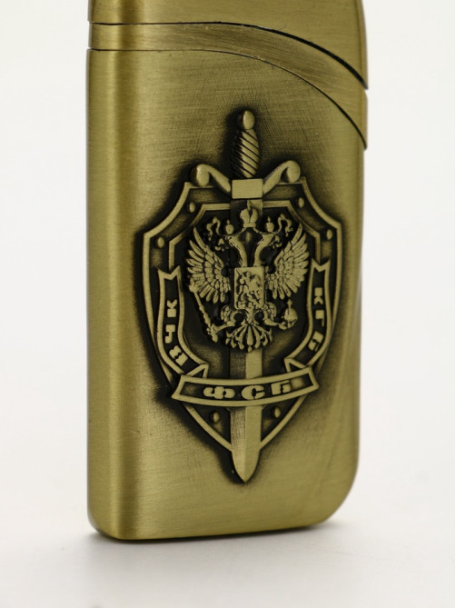 Зажигалка газовая для курения «ФСБ» металлическая, 6.5×3.5×0.9 см