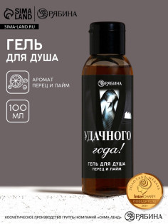 Гель для душа мужской «Удачного года!», 100 мл, аромат перца и лайма, Чистое счастье