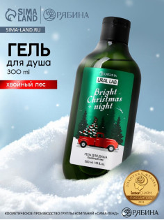 Гель для душа, 300 мл, Bright Christmas night, аромат: хвойный лес, Ural Lab Winter Melody