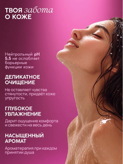 Гель для душа женский, парфюмированный Cherry Smoke, 1000 мл, ULAB