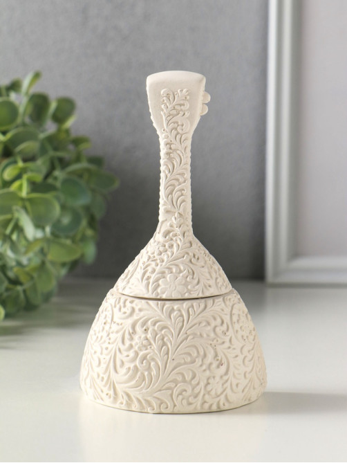 Шкатулка с крышкой, для украшений «Балалайка», 15×7×5 см, гипс