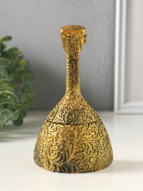 Шкатулка с крышкой для украшений «Балалайка», 14.5×8.5×5.5 см, под золото