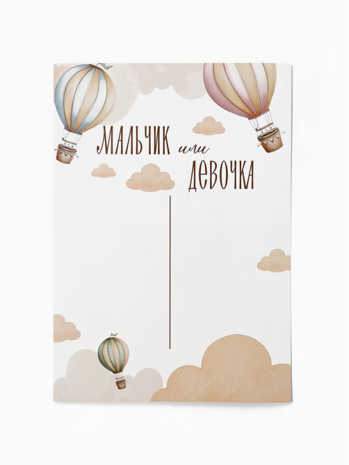 Плакат «Мальчик или девочка» с наклейками