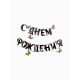 Гирлянда на кольцах на стену «С Днем Рождения», 140 см