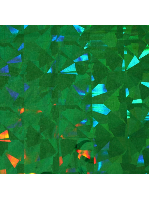 Пленка голографическая, «Калейдоскоп», зелёная, 70 см × 1 м