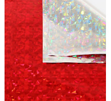 Пленка голографическая, «Калейдоскоп», красная, 70 см × 1 м