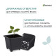 Горшок для рассады, 250 мл, 9×9×8 см, пластик, чёрный, Greengo