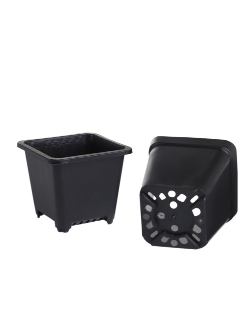 Горшок для рассады, 250 мл, 9×9×8 см, пластик, чёрный, Greengo