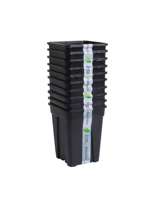 Горшок для рассады, 250 мл, 6.7×6.7×8 см, пластик, чёрный, Greengo
