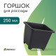 Горшок для рассады, 250 мл, 9×9×8 см, пластик, чёрный, Greengo
