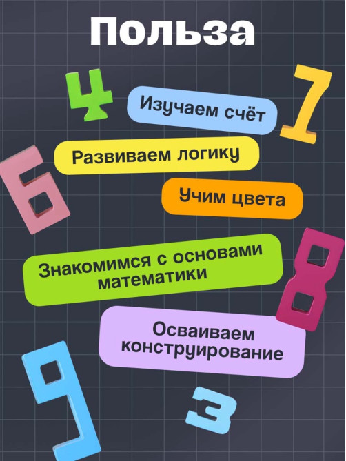 Развивающий набор IQ-ZABIAKA «Яркие цифры», 10 цифр, 3+