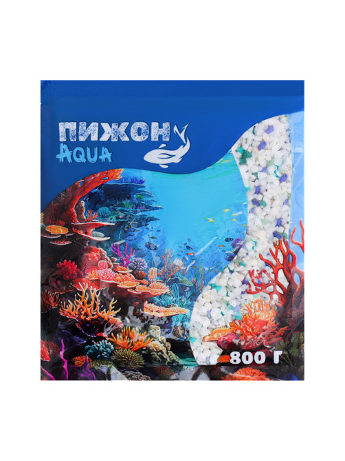 Мраморная крошка «Пижон Аква», фр. 2-5 мм, зимний лес, 800 г