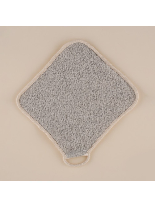 Мочалка массажная SL Home «Ортика», бамбуковое волокно, 21×20.5 см, бежевая