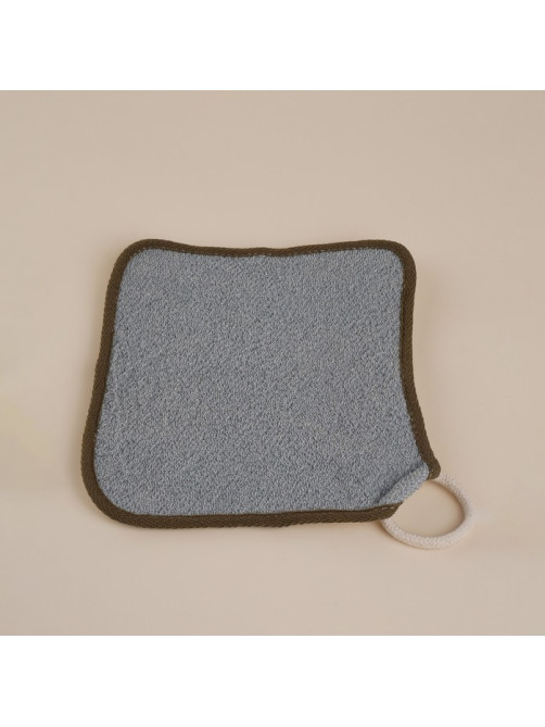 Мочалка массажная SL Home «Ортика», бамбуковое волокно, 21×20.5 см, серая