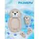 Набор резиновых игрушек для ванны Крошка Я «Милые выдры», 18 см, 4 шт.