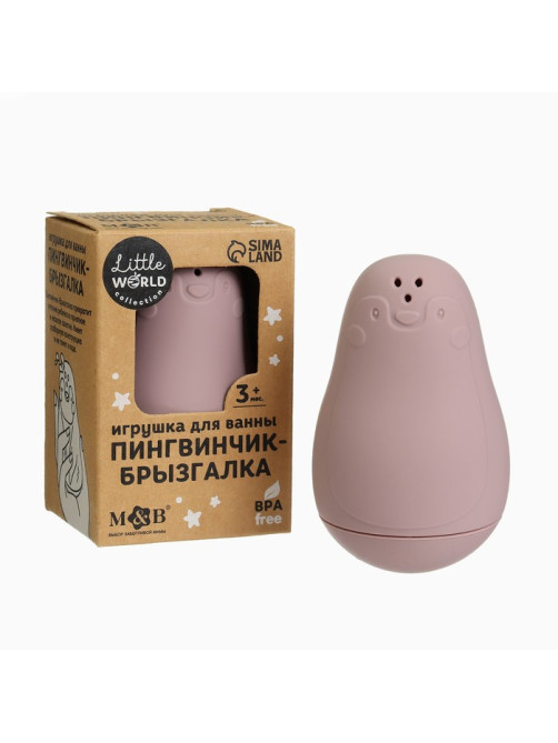Игрушка для ванны M&B «Пингвинчик-брызгалка», силикон, МИКС