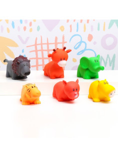 Игрушка-пищалка для купания в ванне «Животные» 6 шт., 5 см