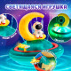 Игрушка для купания в ванной ZABIAKA «Космо-плеск», световые эффекты, работает от батареек