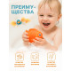 Новогодний набор резиновых игрушек для ванны Крошка Я, 6 шт., с пищалкой