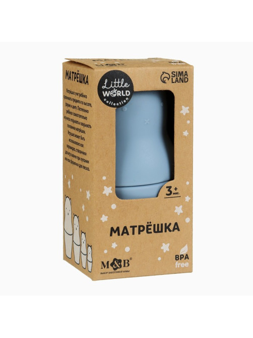 Развивающая игрушка M&B «Мишка-матрешка», пищевой силикон, от 3 мес.