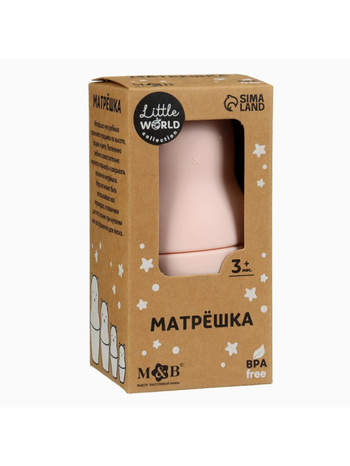 Развивающая игрушка M&B «Котик-матрешка», пищевой силикон