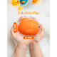 Новогодний набор резиновых игрушек для ванны Крошка Я, 6 шт., с пищалкой
