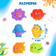 Резиновые игрушки для купания в ванной Крошка Я «Весёлые соединялки», набор 6 шт.