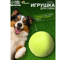 Мяч для собак «Суперпес», 6.5 см, рифленый, TPR, жёлтый