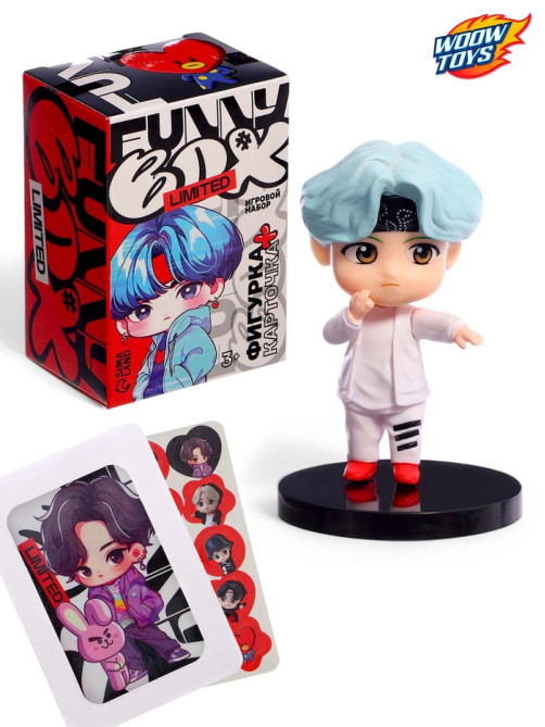 Игрушка - сюрприз Funny Box WOOW TOYS k-pop, фигурка, карточка, наклейки