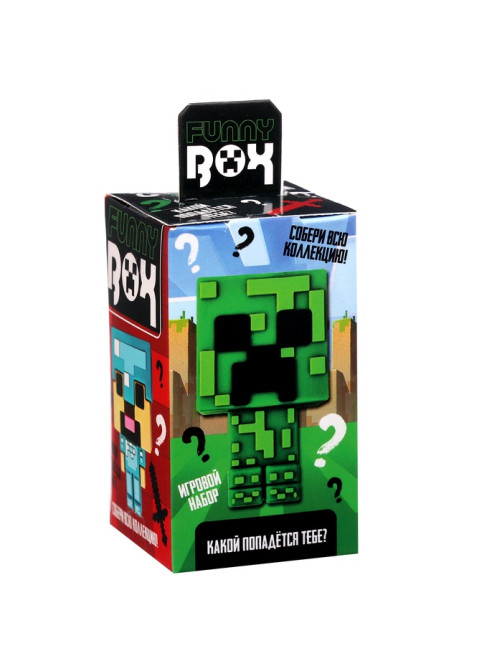 Игрушка - сюрприз Funny box WOOW TOYS «Квадратные человечки»: детский брелок, наклейки, карточка