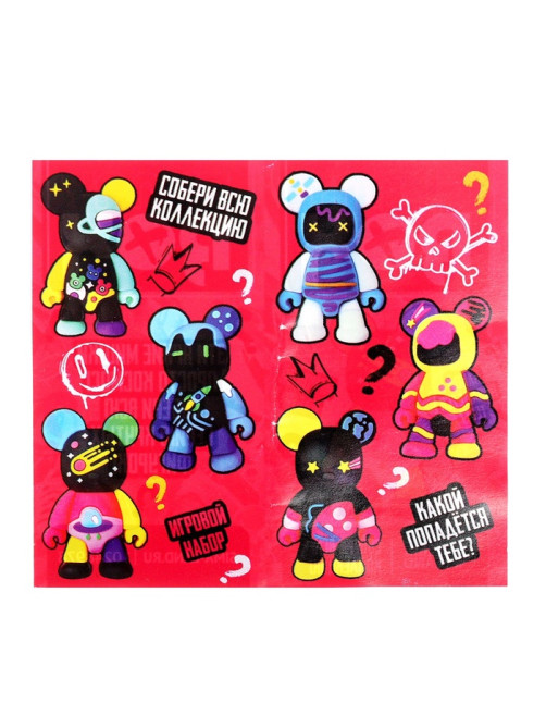 Игрушка - сюрприз Funny box WOOW TOYS «Мишки»: детский брелок, наклейки, карточка