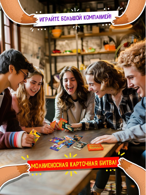 Настольная игра «Капибары», 100 карт, 16+, МИКС