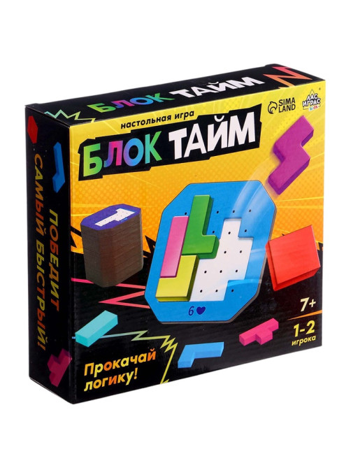 Настольная игра Лас Играс KIDS «БлокТайм», 1-2 игрока, 7+