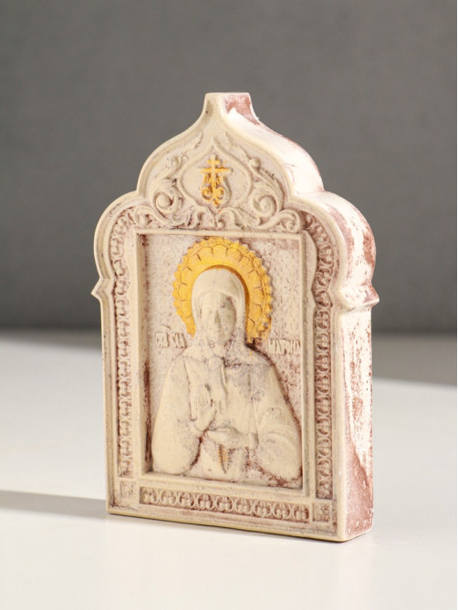 Икона «Святая Матрона», с подвесом, 12×8×2 см, гипс, роспись