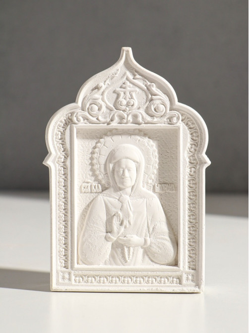Икона «Святая Матрона», с подвесом, 12×8×2 см, гипс