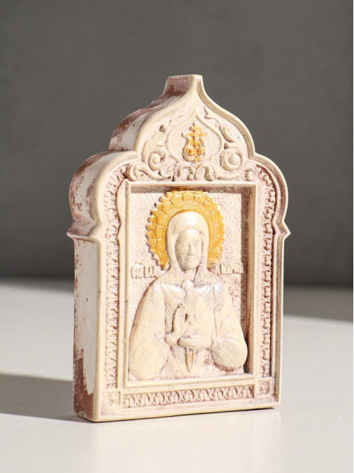 Икона «Святая Матрона», с подвесом, 12×8×2 см, гипс, роспись