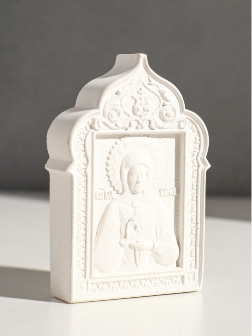 Икона «Святая Матрона», с подвесом, 12×8×2 см, гипс