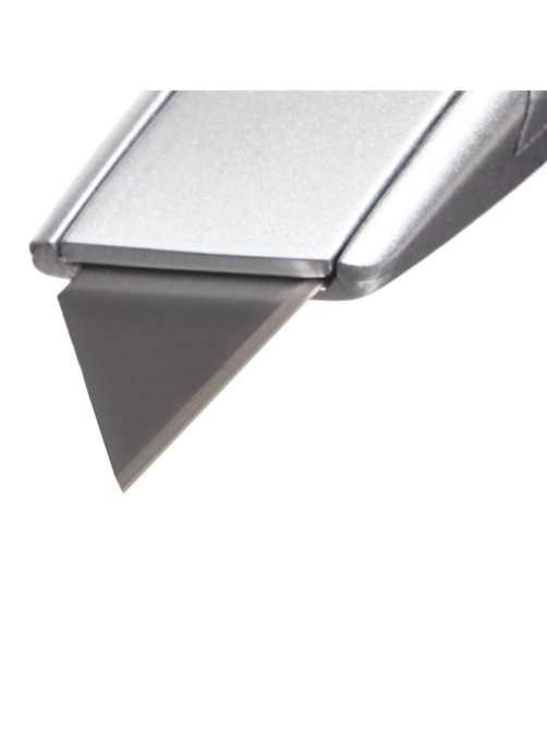 Нож универсальный трапециевидный 19 мм, фиксатор, корпус металл, Zinc-alloy, TOP