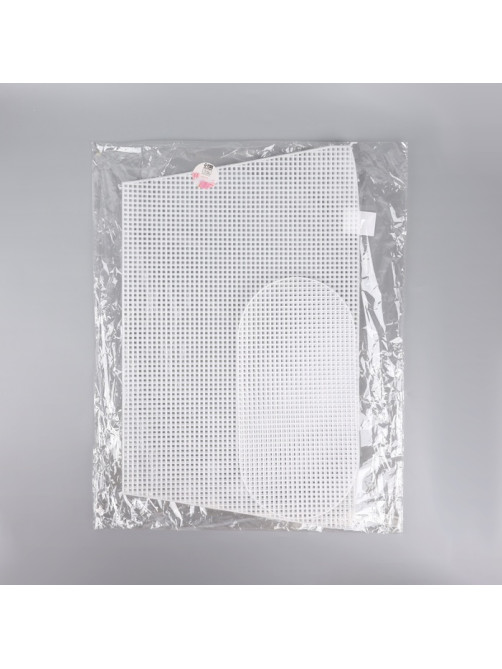 Канва-основа для вышивания корзины, пластиковая, 47.5×29.5×38.5 см, 30×15 см, цвет белый