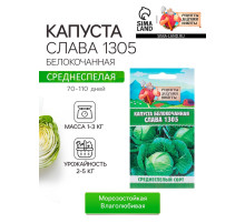 Семена Капуста белокочанная «Слава 1305», 0.5 г, среднеспелая, «Рецепты дедушки Никиты»