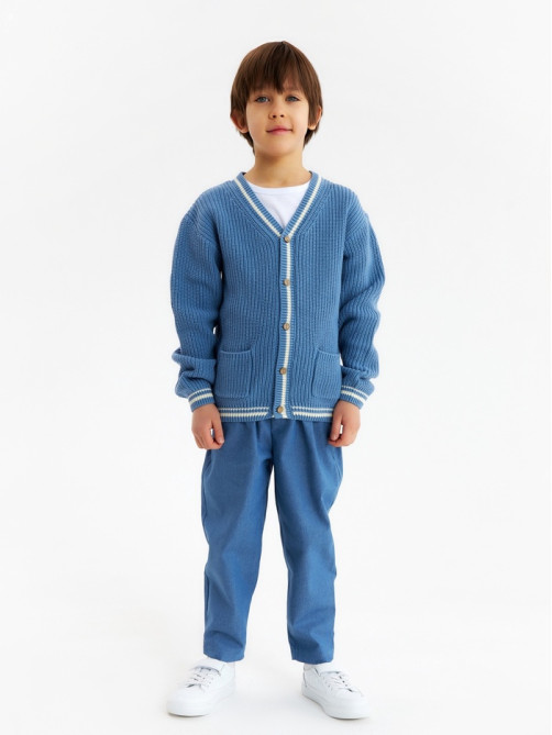 Кардиган детский KAFTAN, размер 32 (110-116 см), синий