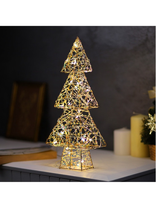 Светодиодная фигура «Ёлочка» 36×17×6 см, 20 LED, от батареек ААx2, свечение тёплое белое