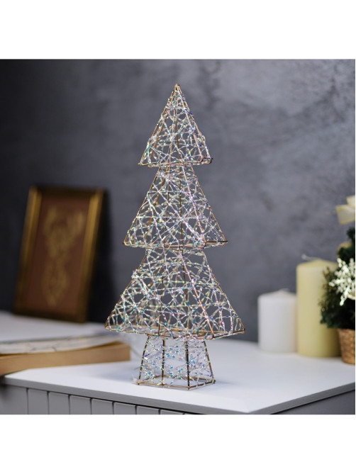Светодиодная фигура «Ёлочка» 36×17×6 см, 20 LED, от батареек ААx2, свечение тёплое белое