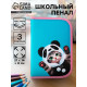 Пенал школьный, 3 секции, 14×21×4 см «Кот панда»